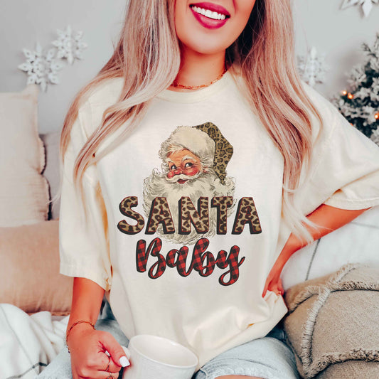 Santa Baby Cheetah Plaid